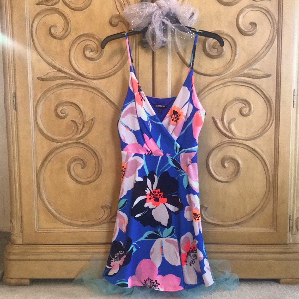 Express Sundress Blue Floral